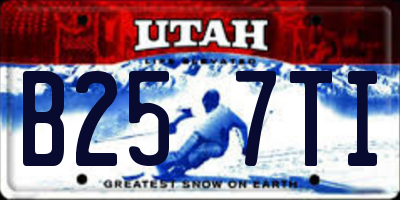 UT license plate B257TI
