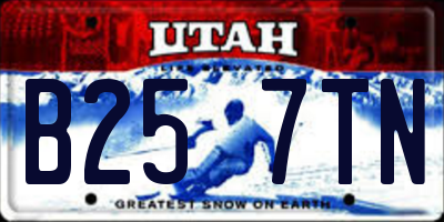 UT license plate B257TN