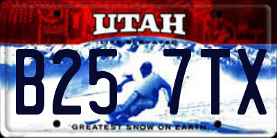 UT license plate B257TX