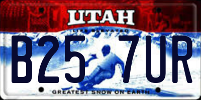 UT license plate B257UR