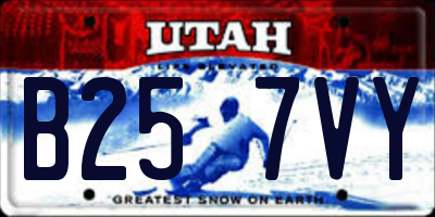 UT license plate B257VY