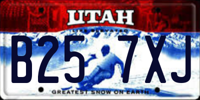 UT license plate B257XJ