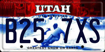 UT license plate B257XS