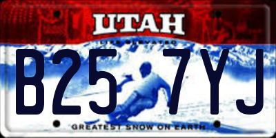 UT license plate B257YJ