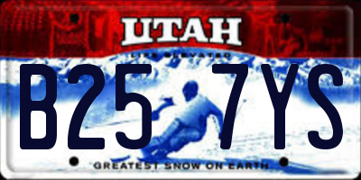 UT license plate B257YS