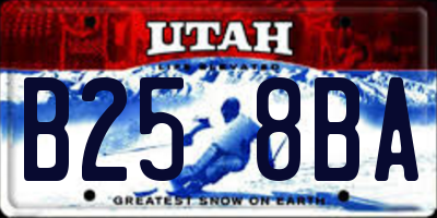 UT license plate B258BA