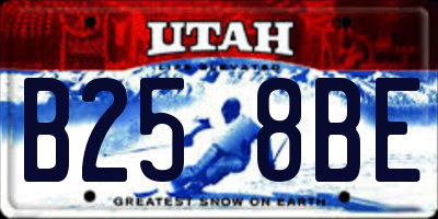 UT license plate B258BE