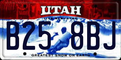 UT license plate B258BJ