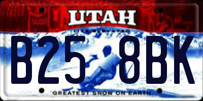 UT license plate B258BK