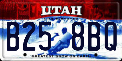 UT license plate B258BQ