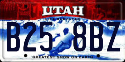 UT license plate B258BZ