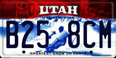 UT license plate B258CM