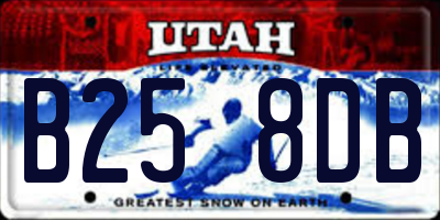 UT license plate B258DB