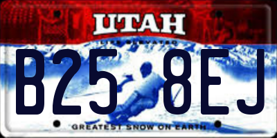 UT license plate B258EJ