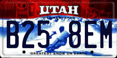 UT license plate B258EM