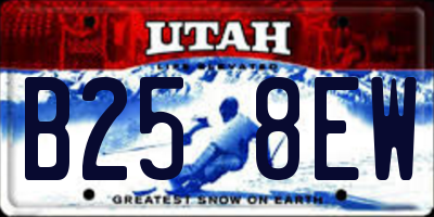 UT license plate B258EW