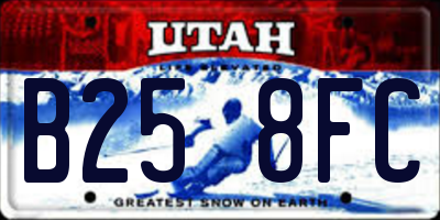 UT license plate B258FC