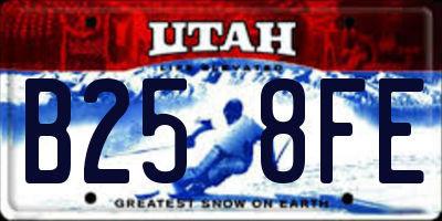 UT license plate B258FE