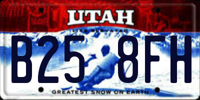UT license plate B258FH