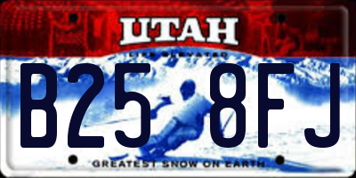 UT license plate B258FJ