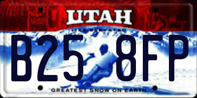 UT license plate B258FP