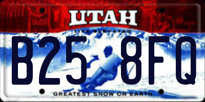 UT license plate B258FQ