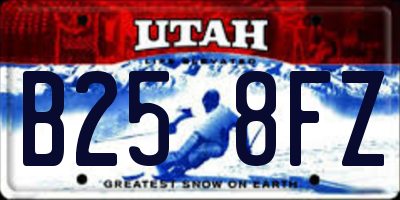 UT license plate B258FZ