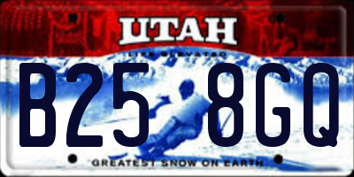 UT license plate B258GQ