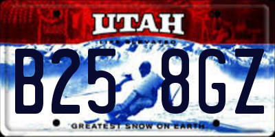 UT license plate B258GZ