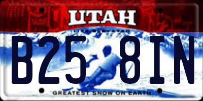 UT license plate B258IN