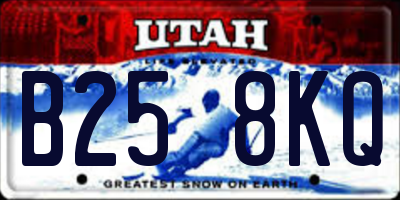UT license plate B258KQ