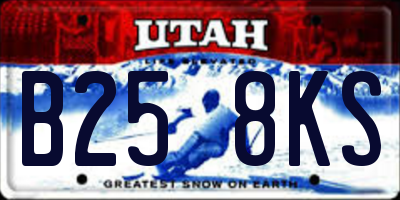 UT license plate B258KS