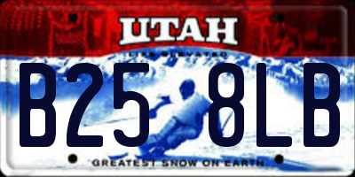 UT license plate B258LB
