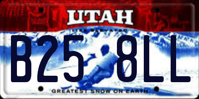 UT license plate B258LL