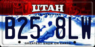UT license plate B258LW