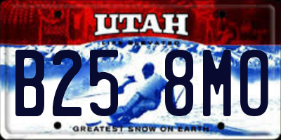 UT license plate B258MO