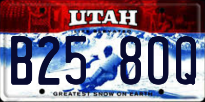 UT license plate B258OQ