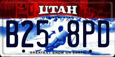 UT license plate B258PD