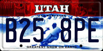 UT license plate B258PE