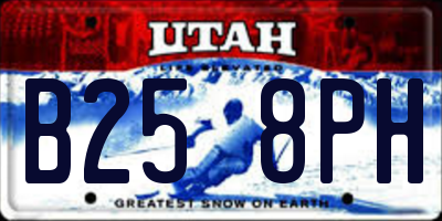UT license plate B258PH