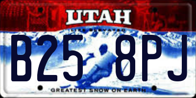 UT license plate B258PJ
