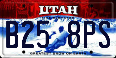 UT license plate B258PS
