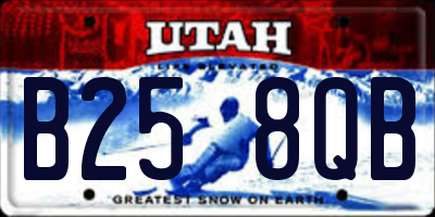 UT license plate B258QB