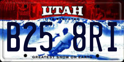 UT license plate B258RI