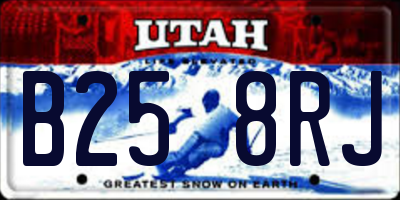 UT license plate B258RJ