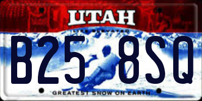 UT license plate B258SQ