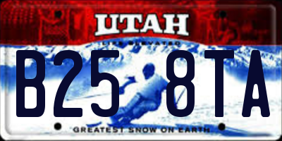 UT license plate B258TA