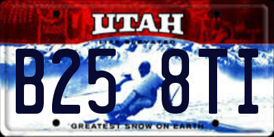 UT license plate B258TI