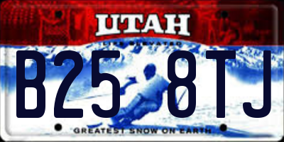 UT license plate B258TJ