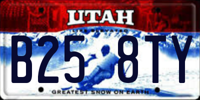 UT license plate B258TY